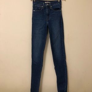 Levi’s Mile High Super Skinny Jean, Size 24, Blue